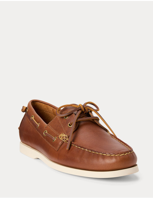 Merton color-blocked leren bootschoen in tan