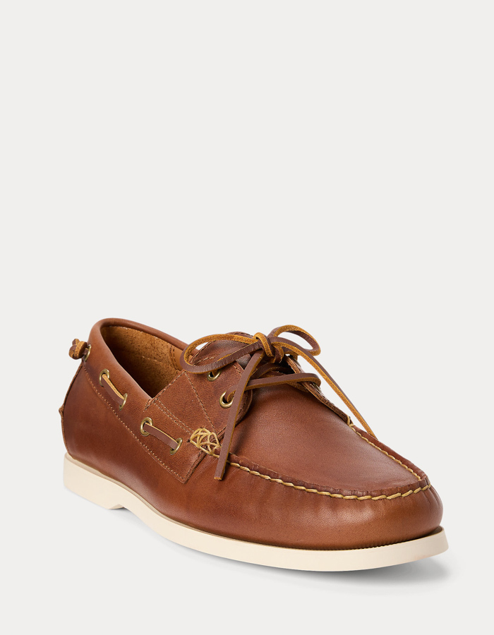 Merton color-blocked leren bootschoen in tan