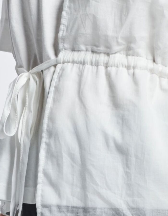 High t-shirt korte mouw wit