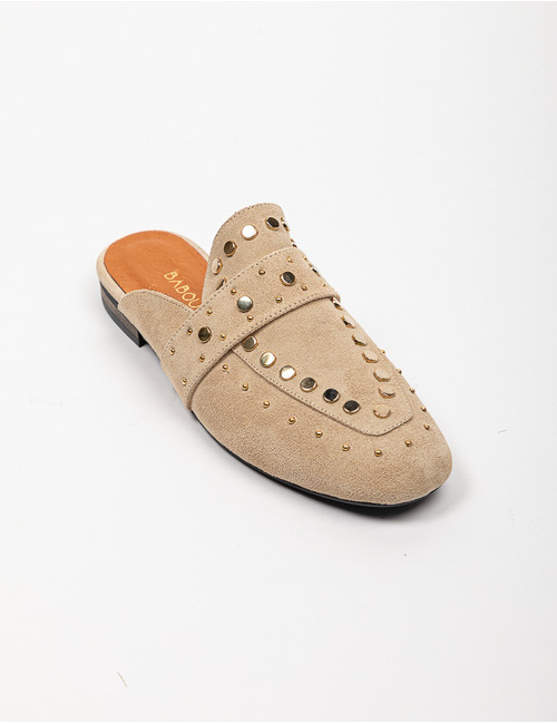 Babouche mocassin beige