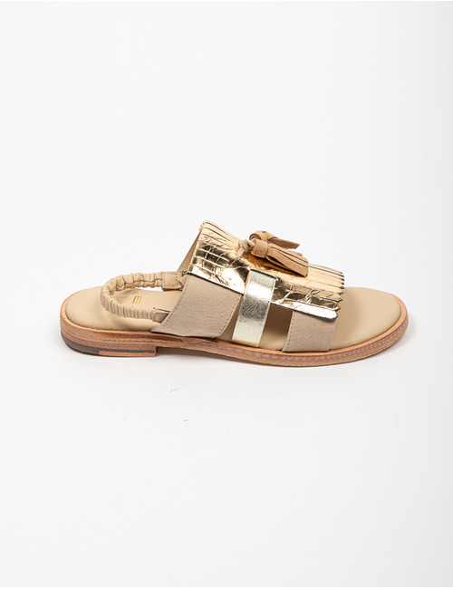 Crickit platte sandalen ecru