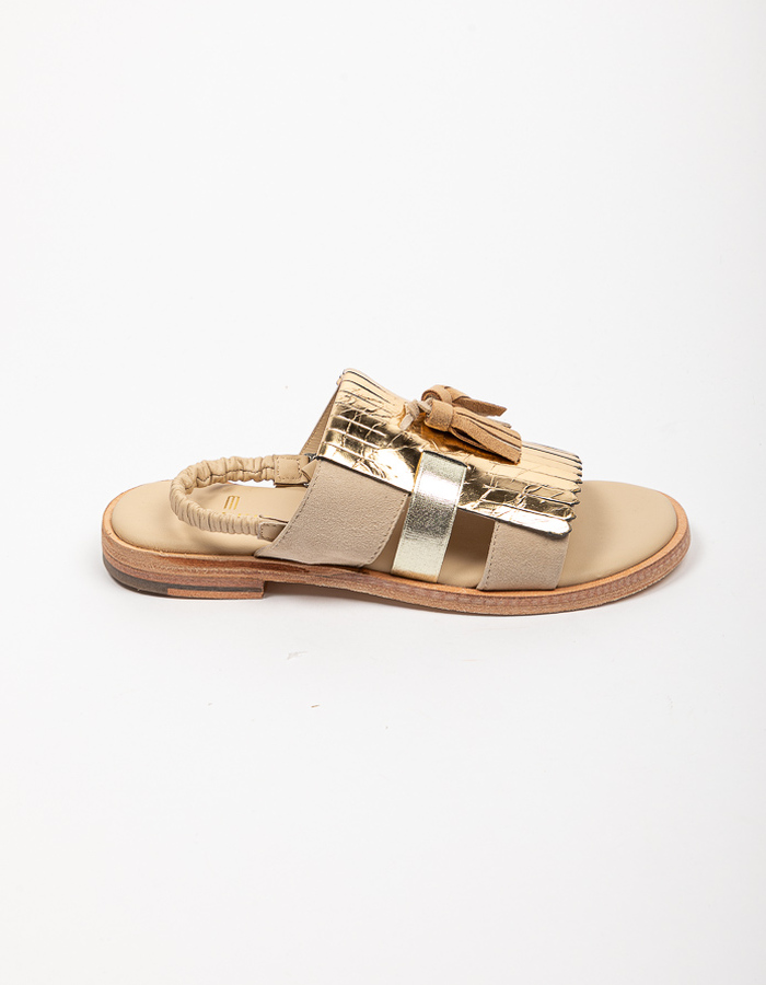Crickit platte sandalen ecru