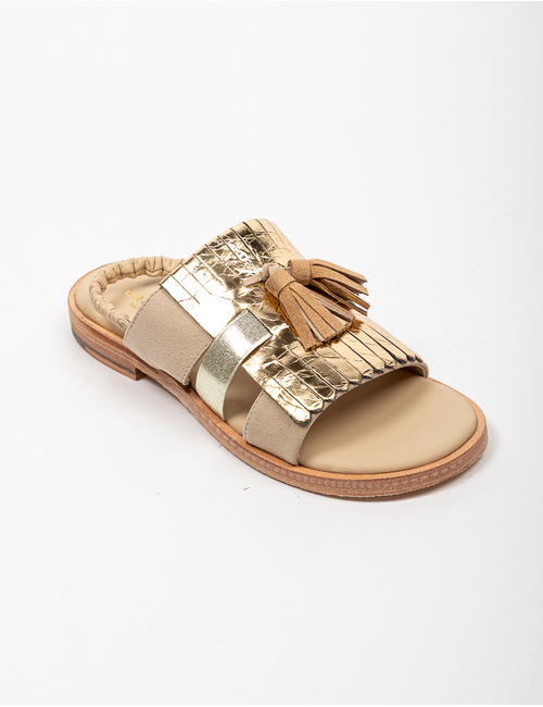 Crickit platte sandalen ecru