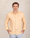 Slim fit linnen hemd in Coral Sand