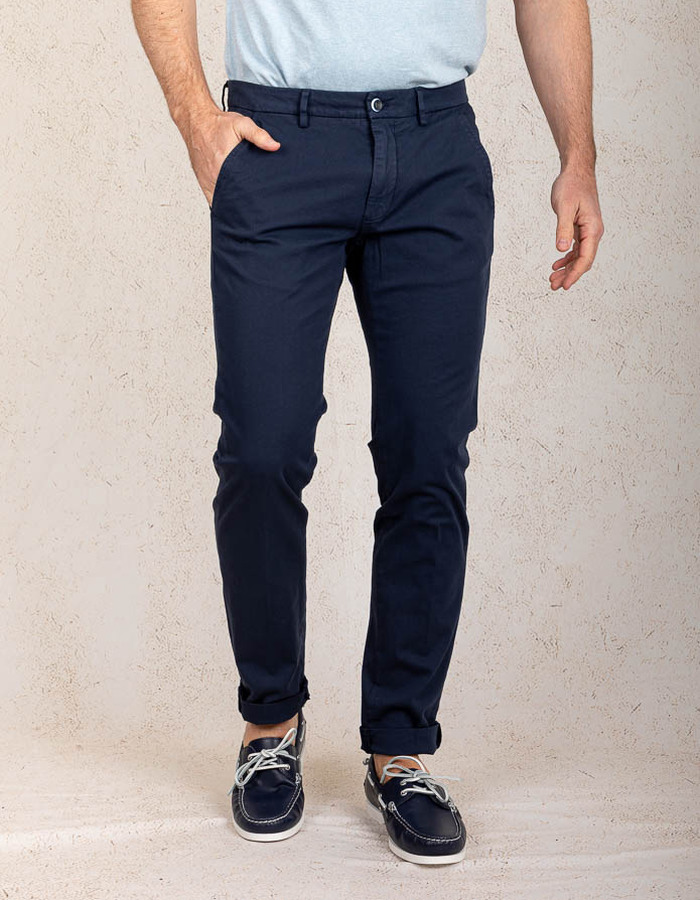 Mason's slim fit broek blauw