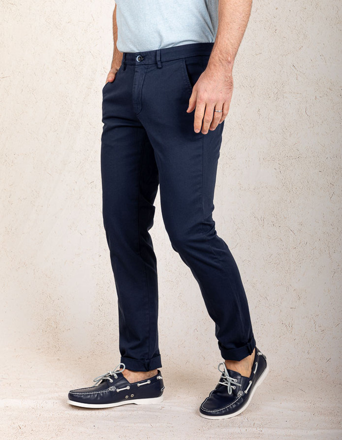 Mason's slim fit broek blauw