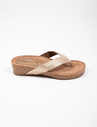 Lazamani slipper wedge goud