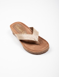 Lazamani slipper wedge goud