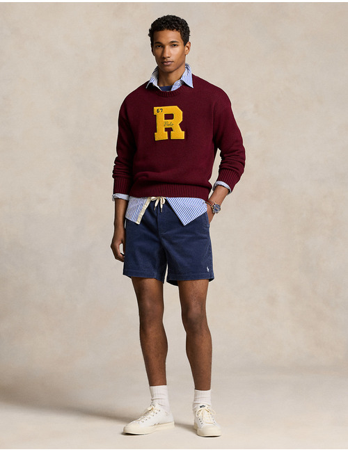 6-inch corduroy short met trekkoord – boston navy