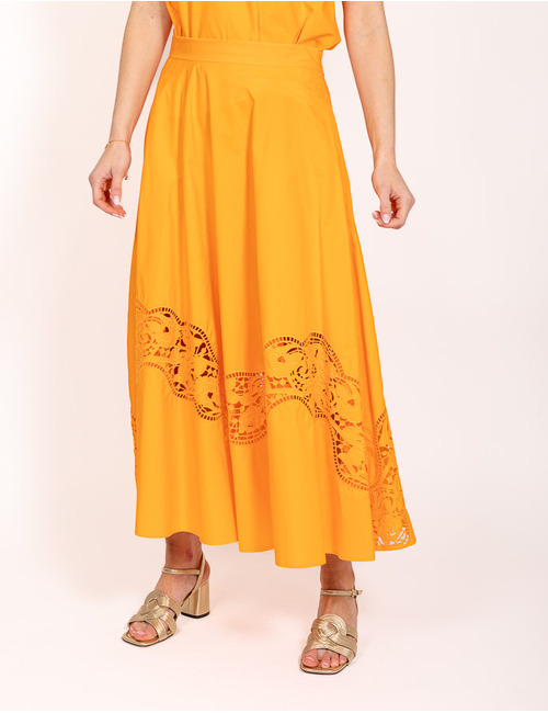 Twinset lange rok geel