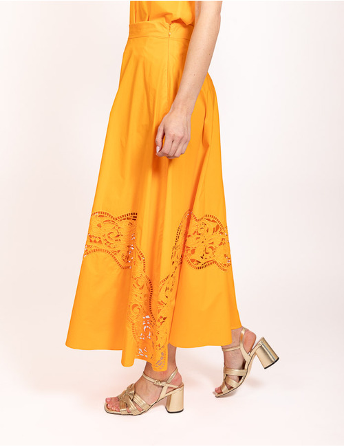 Twinset lange rok geel