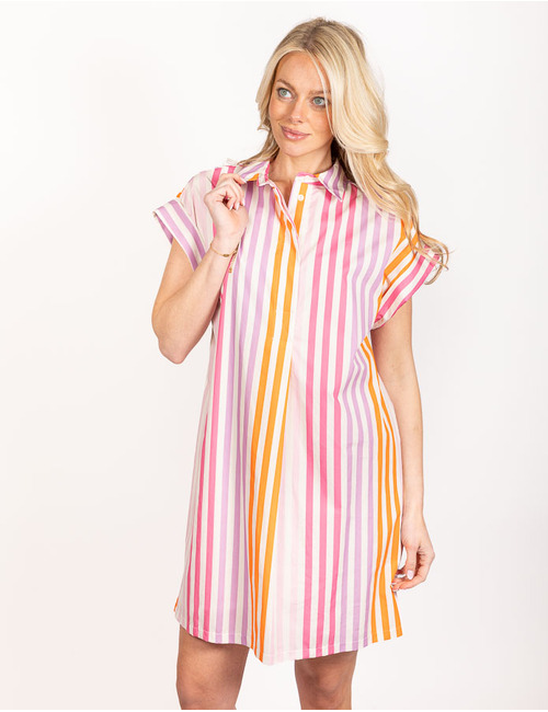 Senso kort kleed multicolor