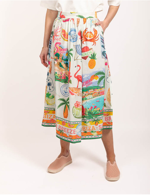 Princess Goes Hollywood midi rok multicolor
