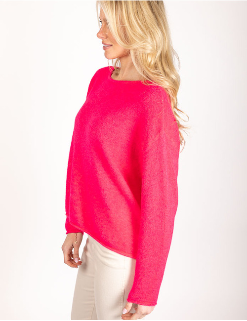Mika Elles lange mouw pull fuschia