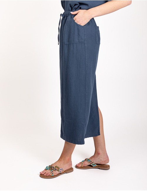 Jeff lange rok blauw