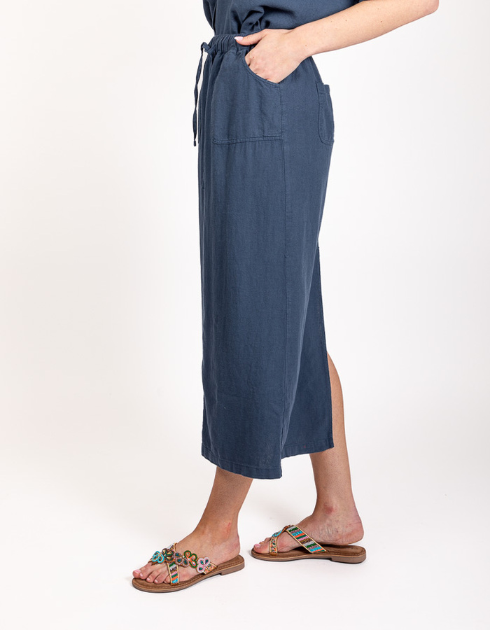 Jeff lange rok blauw
