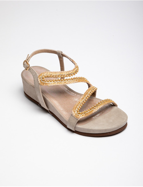 Lazamani sandalen met hak beige