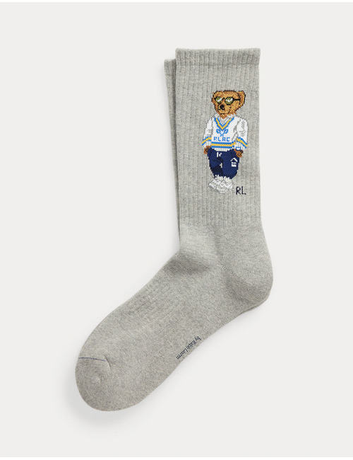 Grijze crew sokken met Polo Bear