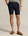 Donkerblauwe slim fit stretch chino short