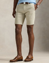 Beige slim fit stretch chino short