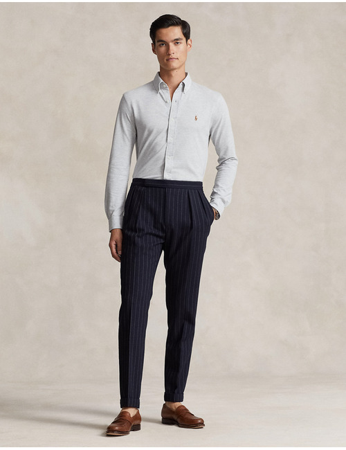 Grijs knit oxford overhemd 