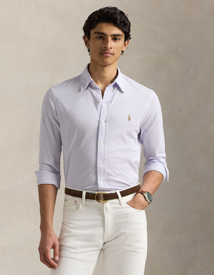knit oxford overhemd