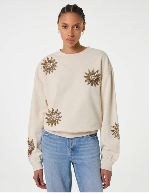 Fabienne Chapot lange mouw sweater ecru