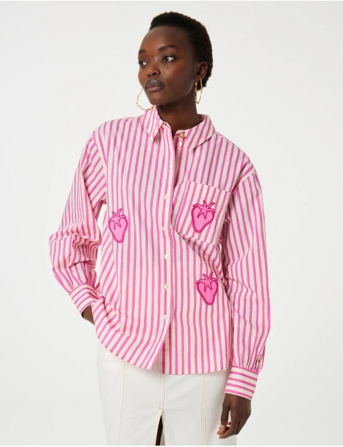 Fabienne Chapot lange mouw bloes roze