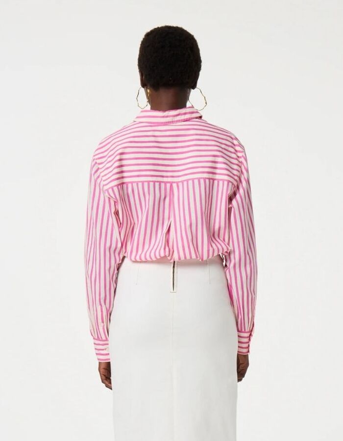 Fabienne Chapot lange mouw bloes roze
