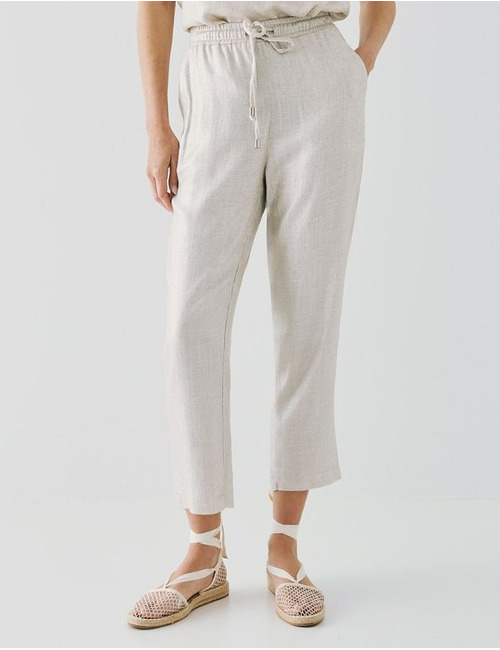 Access broek met elatische band goud