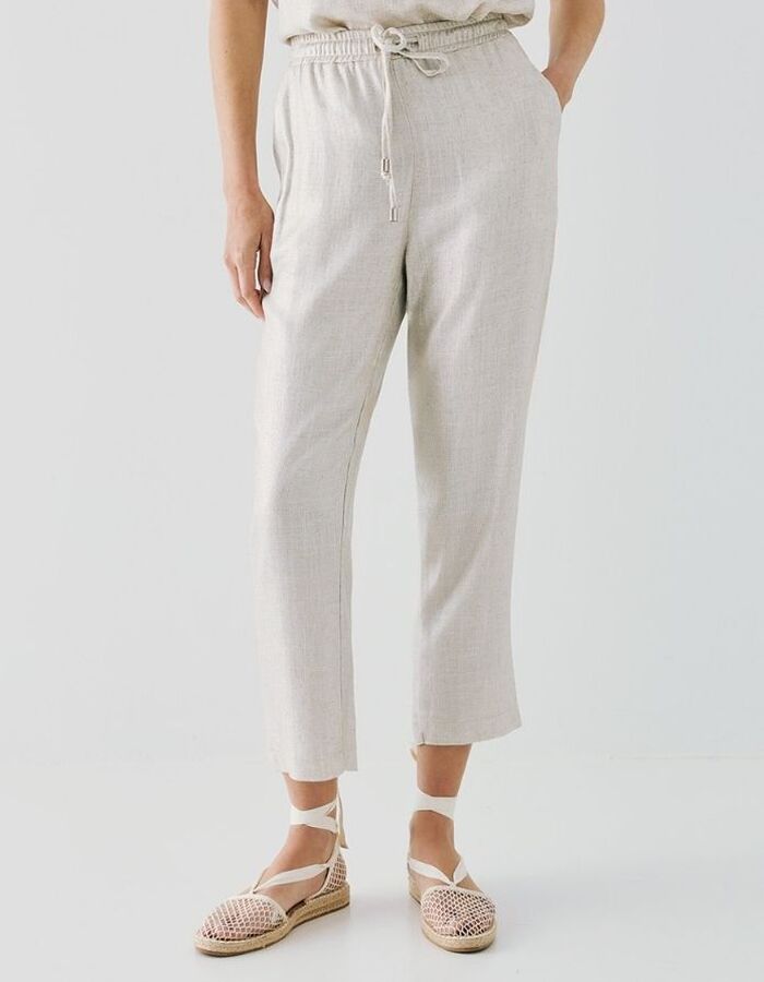 Access broek met elatische band goud