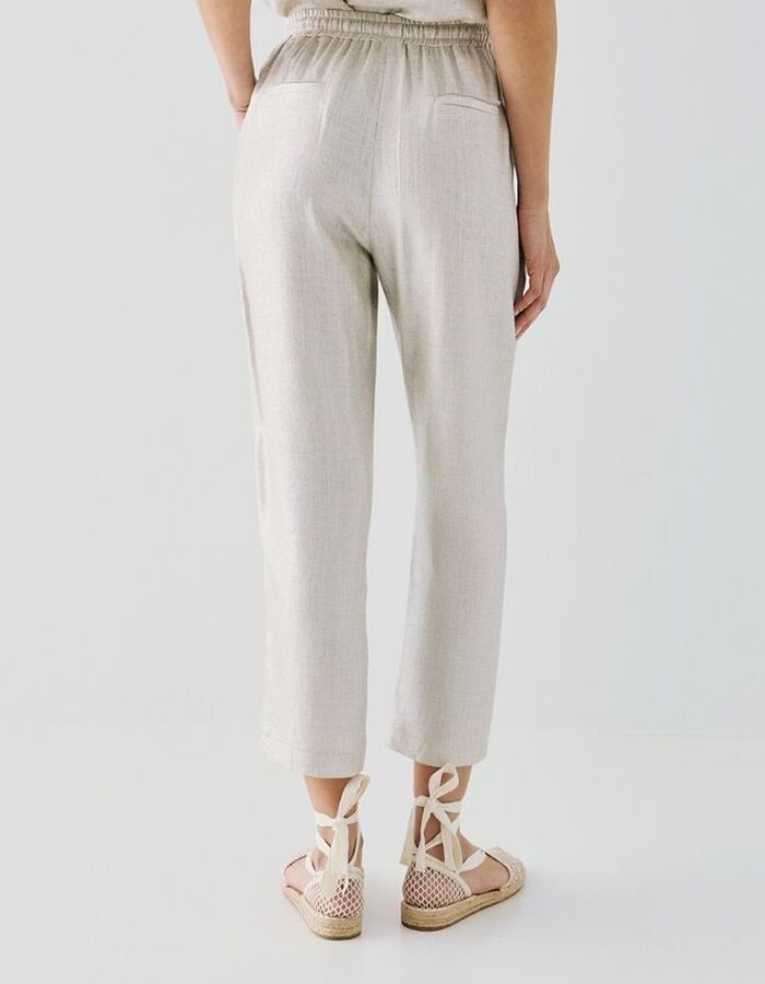Access broek met elatische band goud