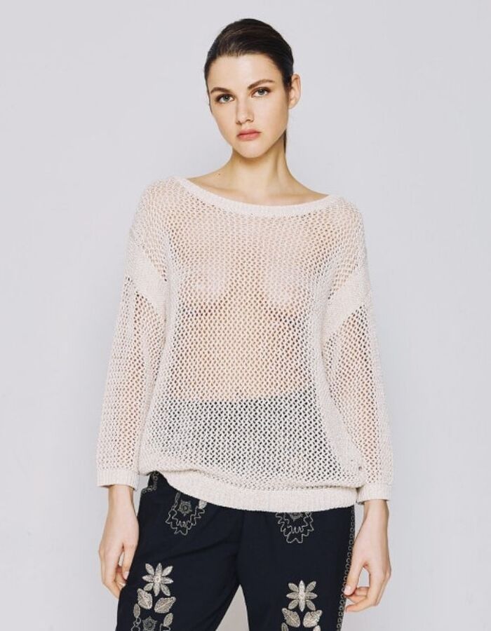 Access 3/4 mouw pull beige