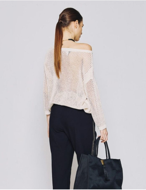 Access 3/4 mouw pull beige