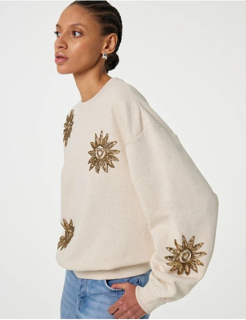Fabienne Chapot lange mouw sweater ecru