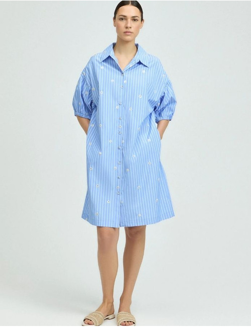 Xandres kort kleed blauw