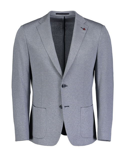 Lichtblauwe slim fit jersey kostuumvest 55050 