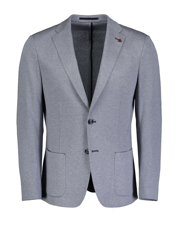 Lichtblauwe slim fit jersey kostuumvest 55050 