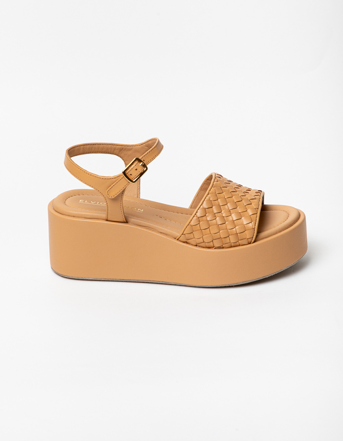 Elvio Zanon sandalen met hak beige