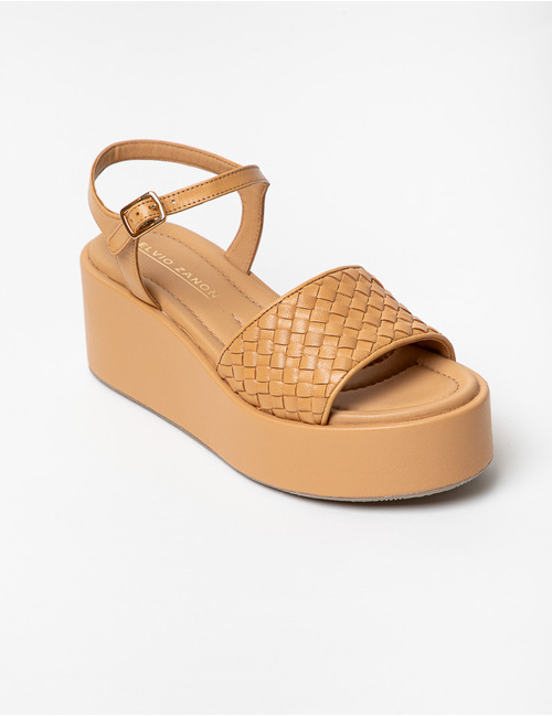 Elvio Zanon sandalen met hak beige