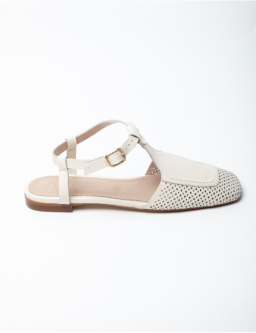 Pertini platte sandalen ecru