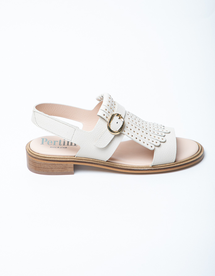 Pertini platte sandalen ecru