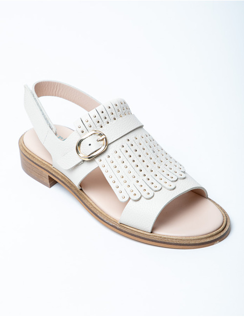 Pertini platte sandalen ecru