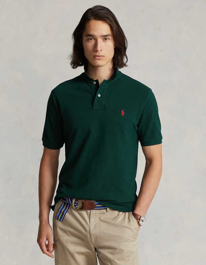 Custom Slim Fit Mesh Polo
