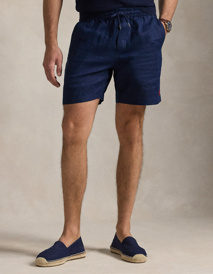 6-Inch Linnen Short met Trekkoord
