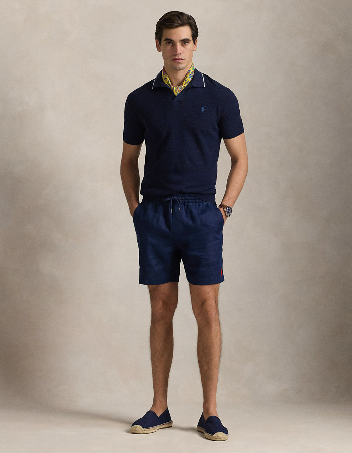 6-Inch Linnen Short met Trekkoord