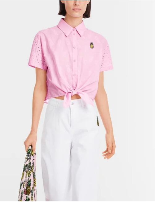 Marccain korte mouw bloes roze
