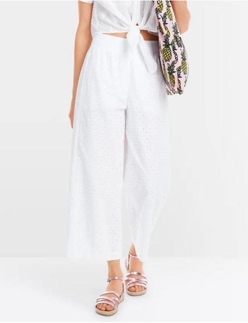 Marccain broek met elatische band wit