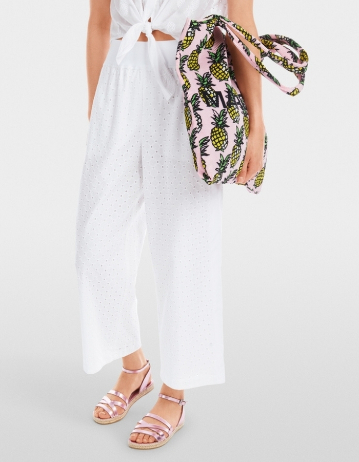 Marccain broek met elatische band wit