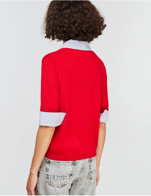 Semi Couture korte mouw pull rood